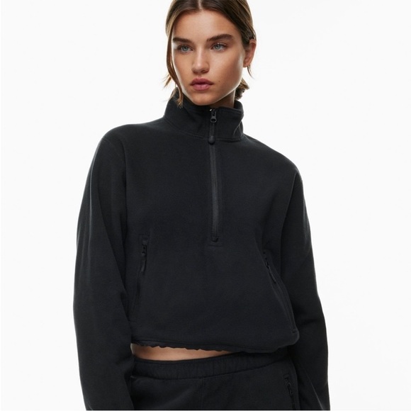 TNA Sweaters - TNA Action SnoDay Polar Ride Sweater Mockneck 1/4-Zip Polar Fleece Pullover